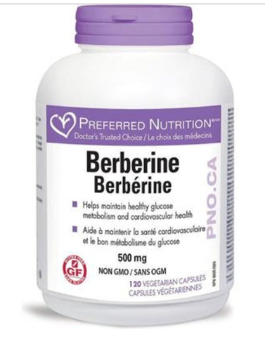 Preferred Nutrition Berberine 500mg 120vcaps