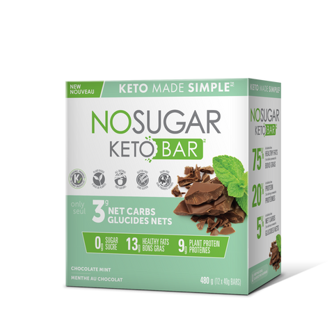 Vegan Pure No Sugar Keto Bar - Chocolate Mint