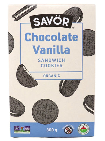 Savor Organic Chocolate Vanilla Cream Cookies 300g