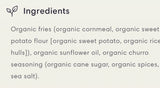 Frankies Organic Sweet Potatoe Churro Fries Plant Based GF 113g