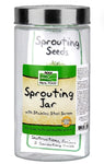 Glass Sprouting Jar with Metal Strainer Lid 1/2 Gallon