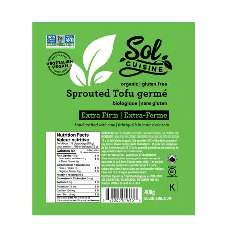 Sol Cuisine Sprouted Organic Tofu 400g