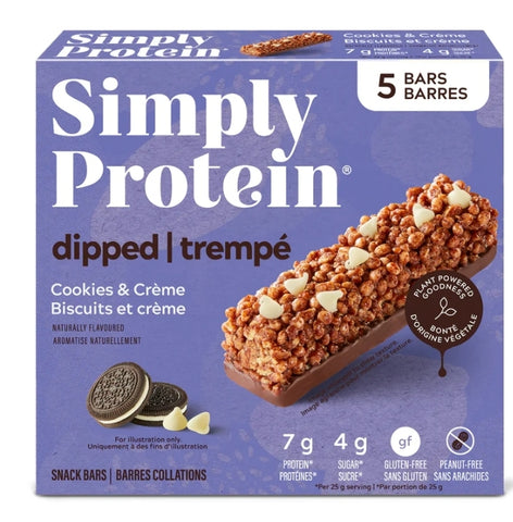 Simply Protein Cookies and Cream Dipped Bar