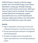 Purica Vegan Protein w/8 Mushrooms single serve packet
