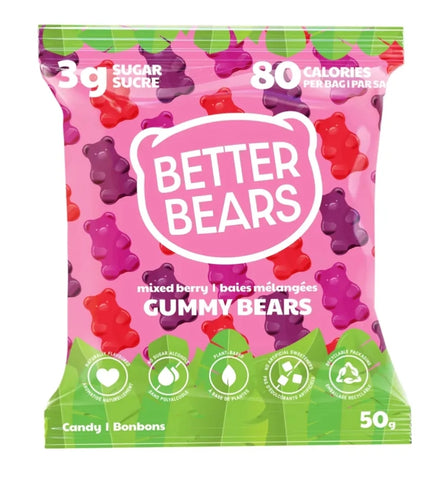 Better Bears Vegan Sugar Free Mixed Gummi Bears 50g