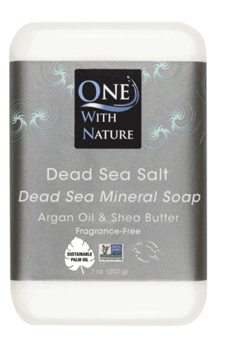 One With Nature Dead Sea Salt Soap with Argan and Shea Butter 200g