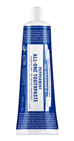 Dr Bronner's Organic Peppermint Toothpaste 140g