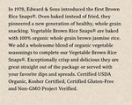 Edward's and Sons Brown Rice Snaps vegetable flavour 100g