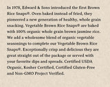 Edward's and Sons Brown Rice Snaps vegetable flavour 100g