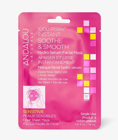 Andalou Naturals 1000 Roses Instant Sooth and Smooth Sensitive Sheet Mask