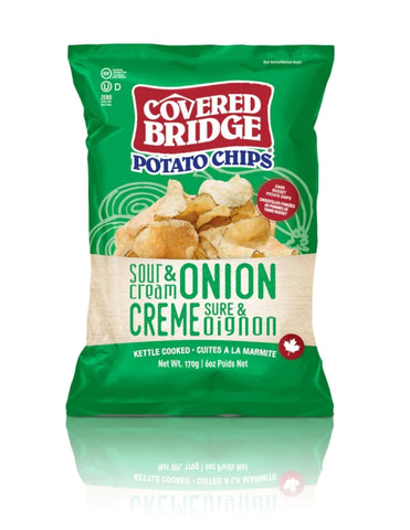 Covered Bridge Sour Cream and Onio Potato Chips 170g