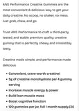 ANS Creatine Tropical Twist 120 Gummies