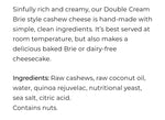 Zengarry Double Cream.l Cashew Brie 150g