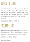 Celebrity Goat Cheese Cranberry Cinnamon 300g