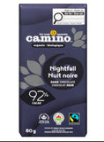 Camino Organic Fair Trade Nightfall 92% Dark Chocolate Bar 80g