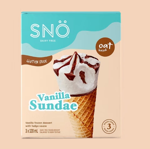 Sno Dairy Free Vanilla Sundae Cone 3pack