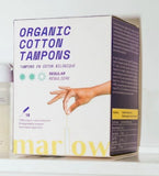 Marlow Organic Cotton Regular Tampons w/Applicator (18)