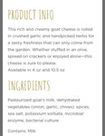 Celebrity Goat Cheese Herb and Garlic 300g