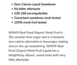 Now Foods Monk Fruit Liquid Sweetener 59ml