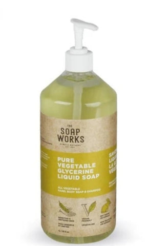 The Soap Works Pure Vegetable Glycerine Liquid Soap