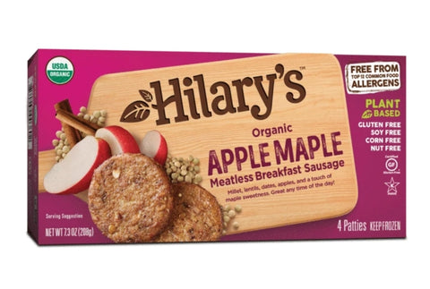 Hilary Eat Well Plant Based Apple Maple Breakfast Sausage