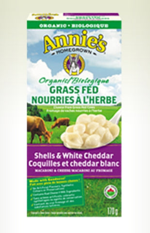 Annie’s HomeGrown Organic Grass Fed Shells and White Cheddar