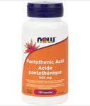 Now Pantothenic Acid 500mg 100cap