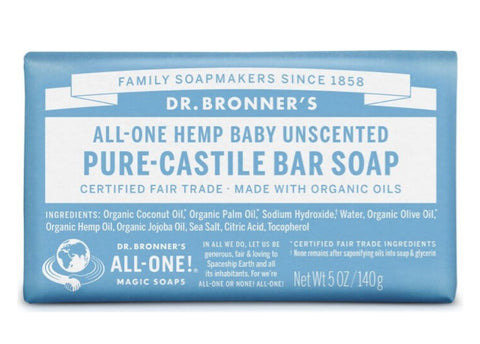 Dr. Bronner's Unscented Castile Soap Bar