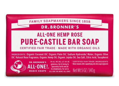 Dr. Bronners Rose Castile Bar Soap