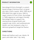NutraVege Omega-3 Plant Extra Strength + Vitamin D 200ml