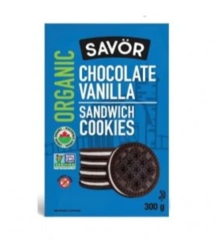 Savor Organic Chocolate Vanilla Cream Cookies 300g