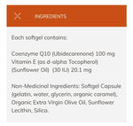 Now CoQ10 100mg w/vitamin E 50softgels