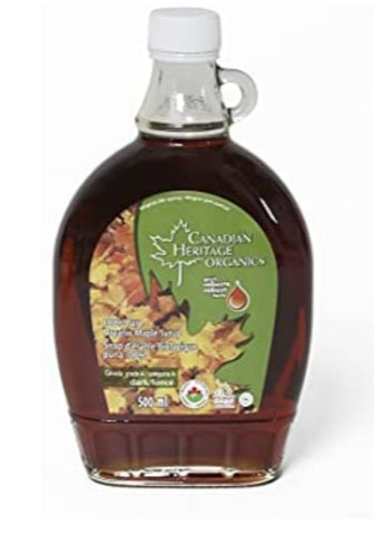 Canadian Heritage Organic Maple Syrup Dark Grade A 500ml