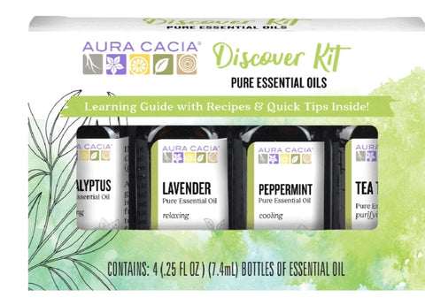 Aura Cacia Discover Essential Oils Kit 4pcs