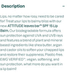 Attitude Plastic Free Mango SPF 15 Lip Balm