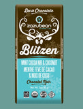 Zazubean Organic Blitzen Mint & Coconut Dark Chocolate Bar 85g