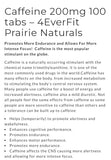 Prairie Naturals 4Ever Caffeine Tablets 200mg 100tabs