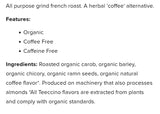 Teechino Organic French Roast Chicory Coffee Alternative 300g